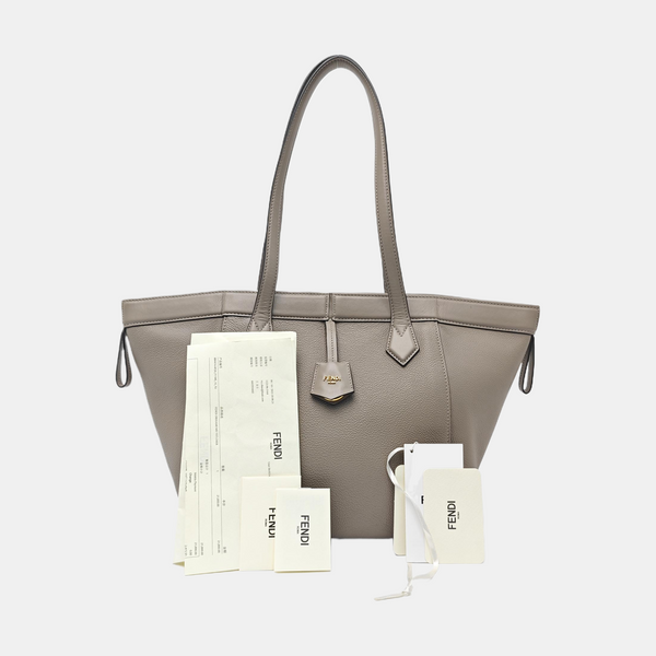Calfskin Top Handle Bag Gray