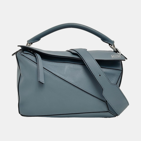 Authenticated pre-owned Puzzle Medium Calfskin Blue - Crossbody Bag at Looply