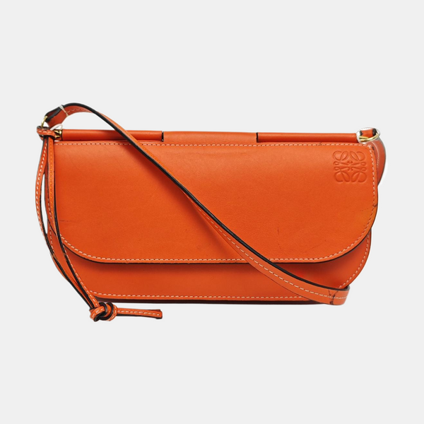 Authenticated pre-owned Gate Calfskin Orange - Shoulder Bag at Looply