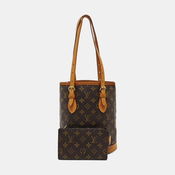 BUCKET PM Monogram Coated Canvas Brown