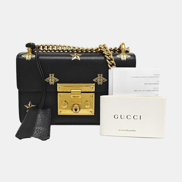 Padlock Small Calfskin Black