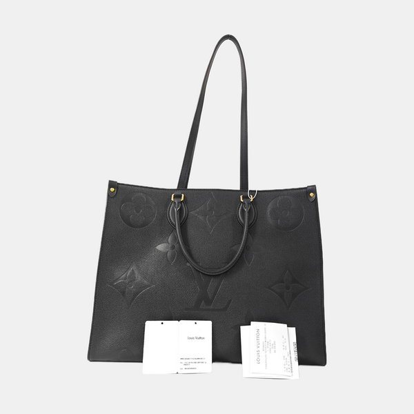 Authenticated pre-owned ONTHEGO GM Monogram Calfskin Black - Tote Bag at Looply