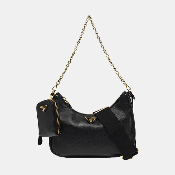 Re-Edition2005 Saffiano Calfskin Black