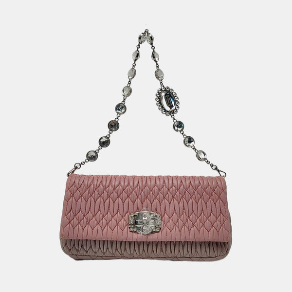 Crystal Quilted Lambskin Pink