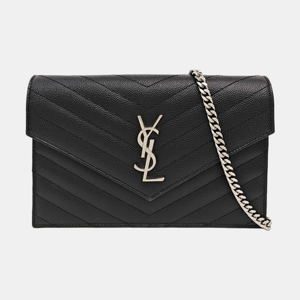 MONOGRAM Chevron Calfskin Black