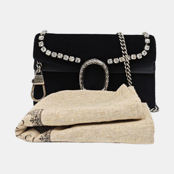 Dionysus Super Mini Velvet Black