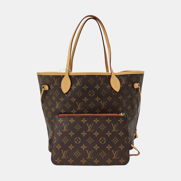 NEVERFULL MM Monogram Coated Canvas Brown