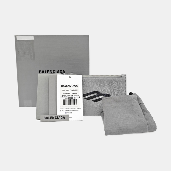 Cash Calfskin Gray Card Holder