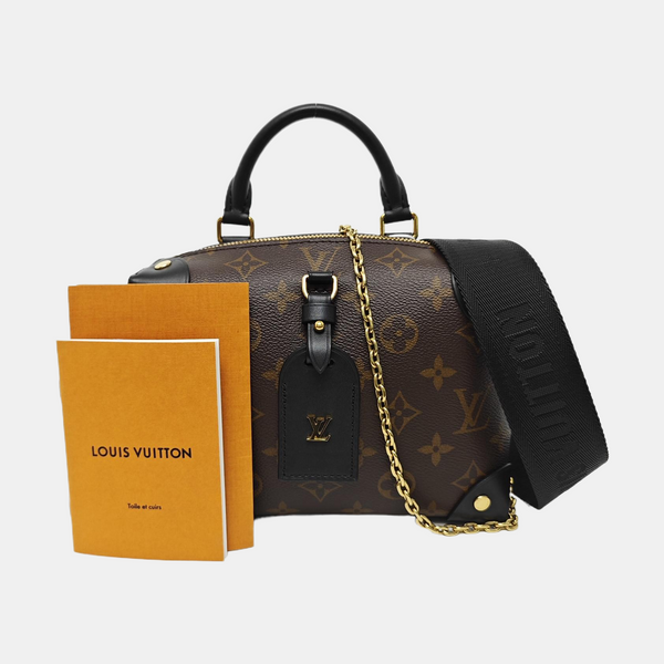 PETITE MALLE Monogram Coated Canvas Brown