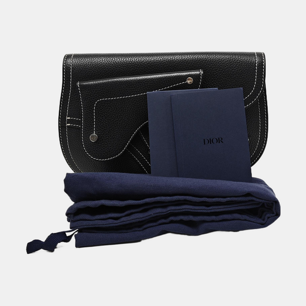 Saddle Medium Calfskin Black