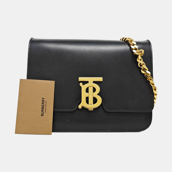 TB Small Calfskin Black