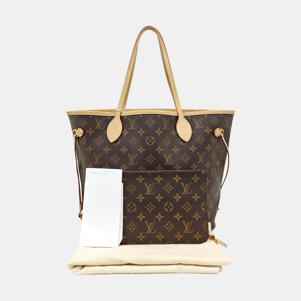 NEVERFULL MM Monogram Coated Canvas Brown