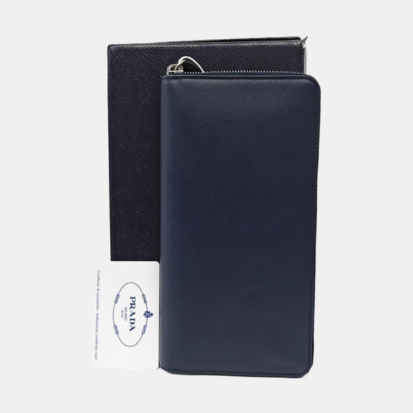 Saffiano Calfskin Wallet Blue