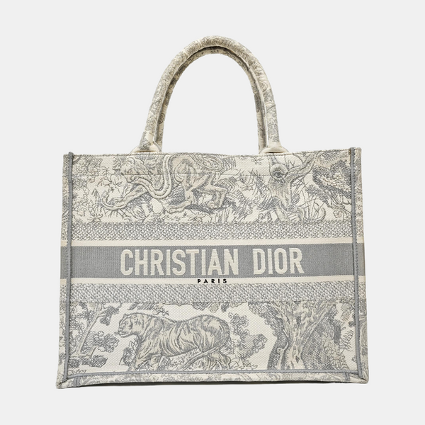 Book Tote Medium Fabric Gray