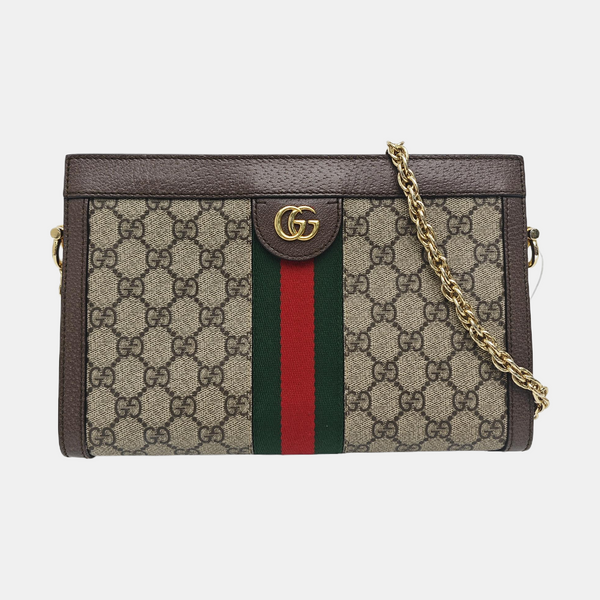 Ophidia Small Monogram Coated Canvas Beige