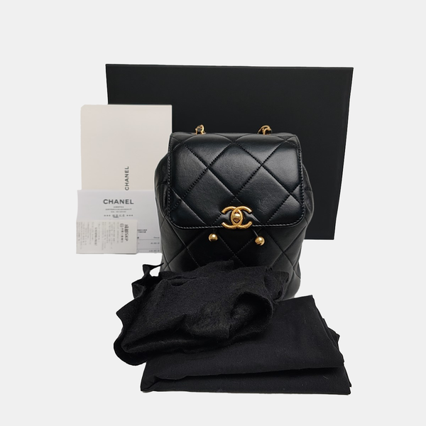 Quilted Lambskin Black