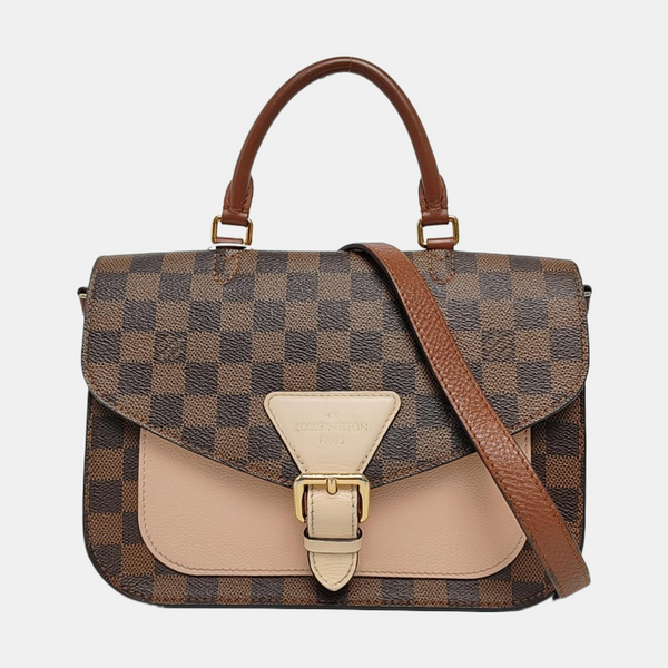 BEAUMARCHAIS Damier Ebene Coated Canvas Brown