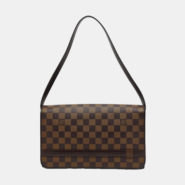 TRIBECA Damier Ebene Coated Canvas Brown