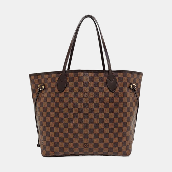 Authenticated pre-owned NEVERFULL MM Damier Ebene Coated Canvas Brown - Tote Bag at Looply