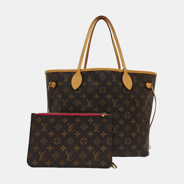 NEVERFULL MM Monogram Coated Canvas Brown