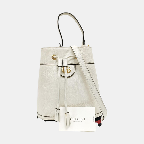 Authenticated pre-owned Ophidia Small Calfskin White - Bucket Bag at Looply