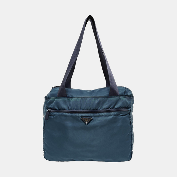 Nylon Shoulder Bag Blue
