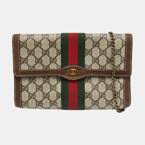 Ophidia Small Monogram Coated Canvas Beige
