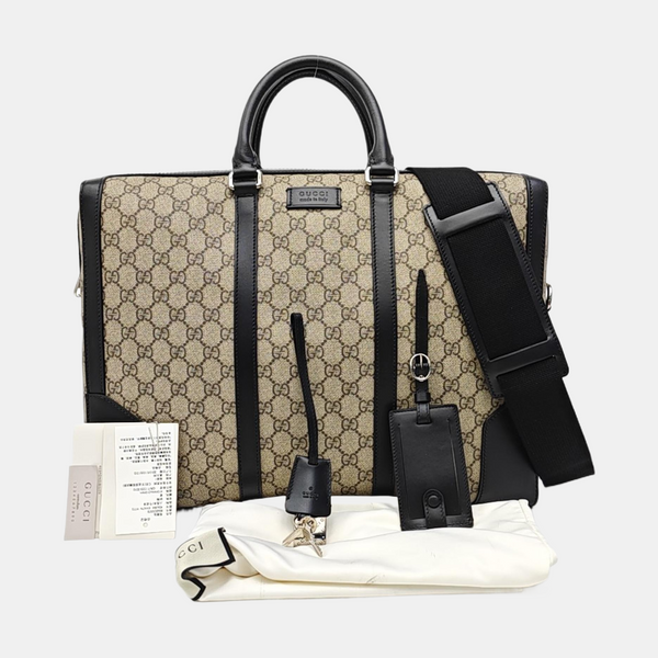 Monogram Coated Canvas Tote Bag Beige