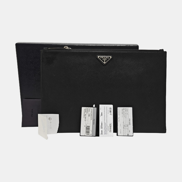 Clutch Saffiano Calfskin Black