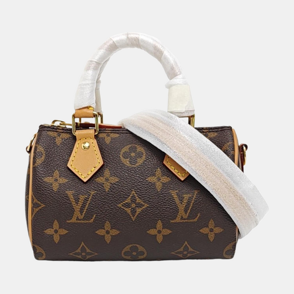 SPEEDY Nano Monogram Coated Canvas Brown