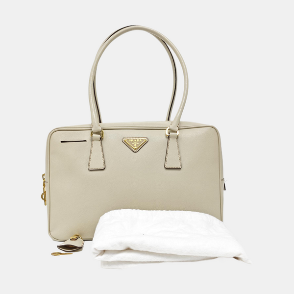 Calfskin Shoulder Bag Beige