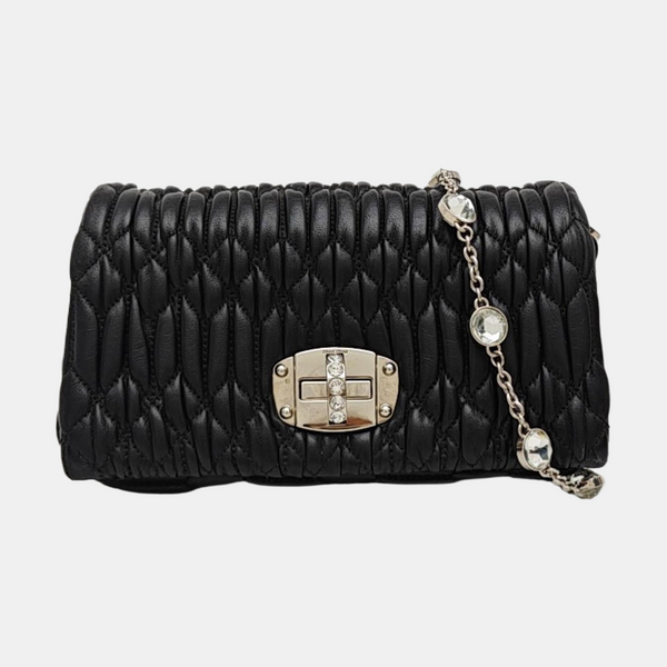 Crystal Mini Lambskin Black