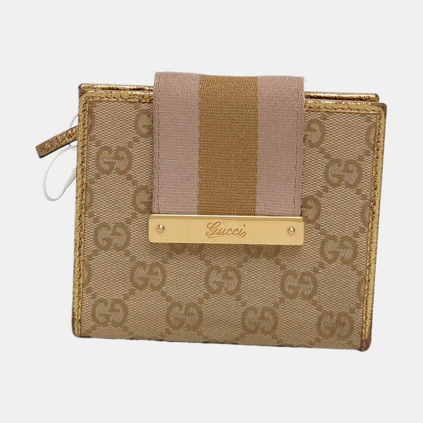 Monogram Fabric Wallet Beige