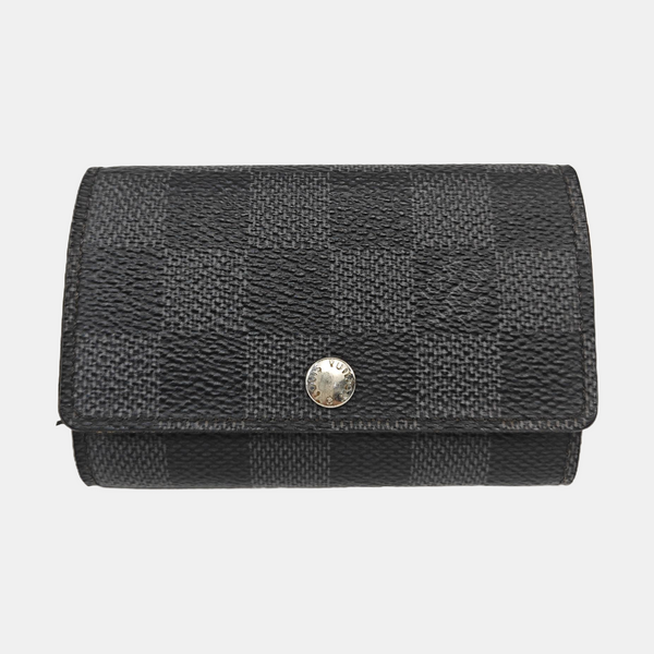 Damier Graphite Coated Canvas Key Pouch Black