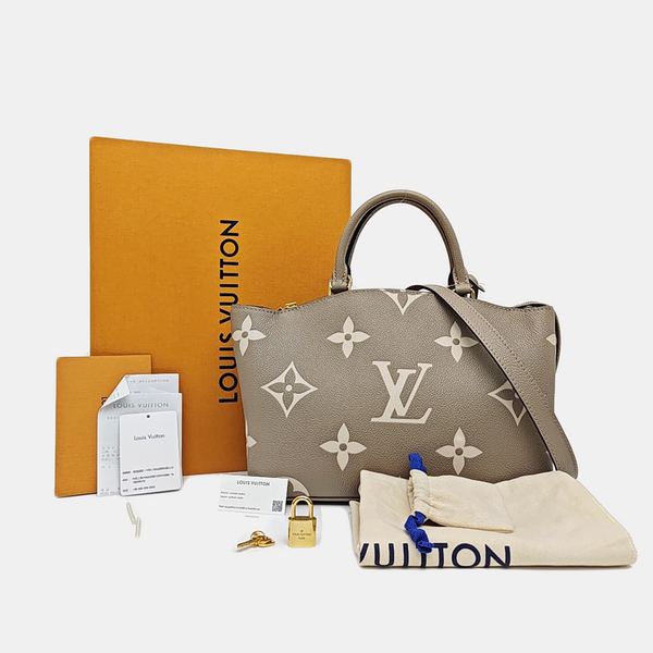 PALAIS PM Monogram Calfskin Gray