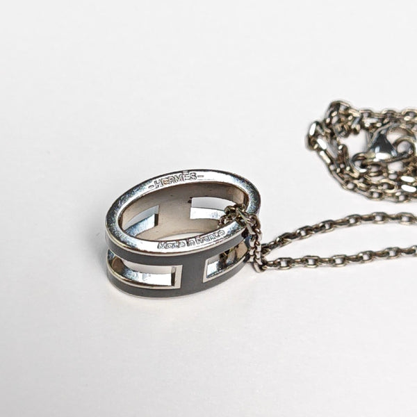 Pop H Metal Silver Necklace