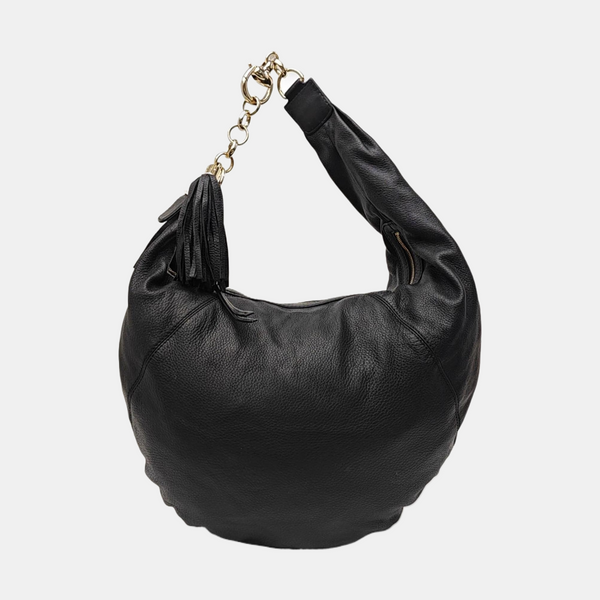 Calfskin Shoulder Bag Black