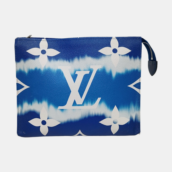 TOILET POCKET 26 Monogram Coated Canvas Blue