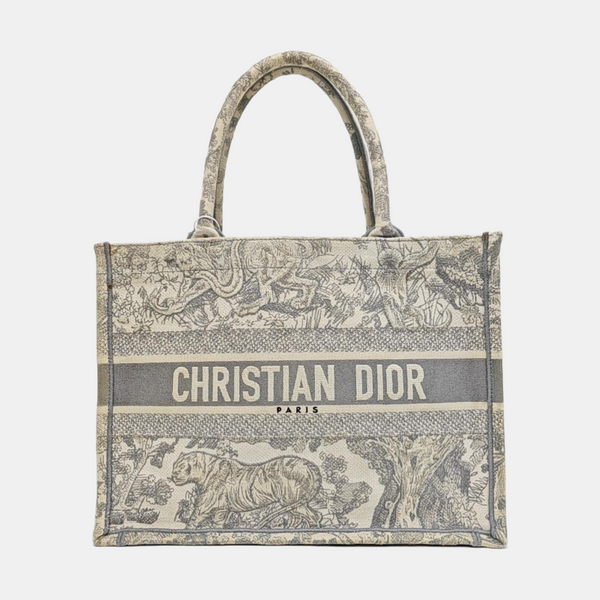 Book Tote Medium Canvas Gray