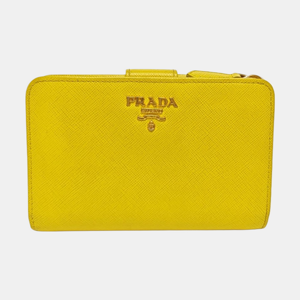 Saffiano Calfskin Wallet Yellow