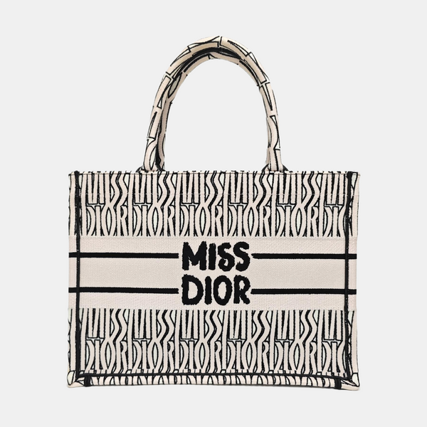 Book Tote Medium Canvas White