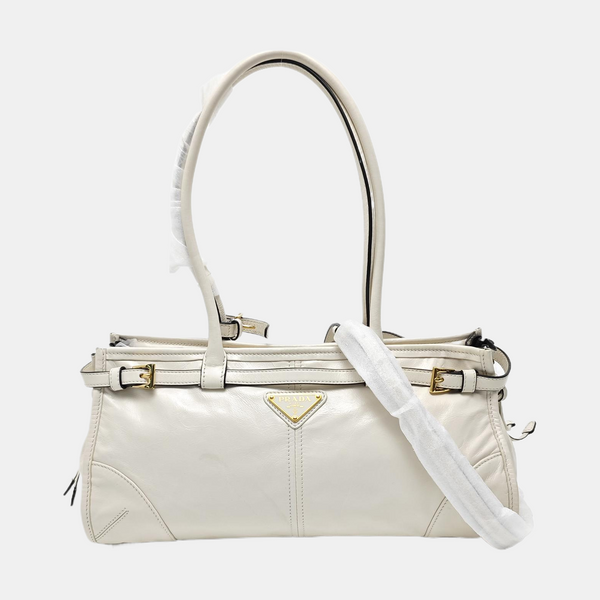 Bonnie Medium Quilted Calfskin White