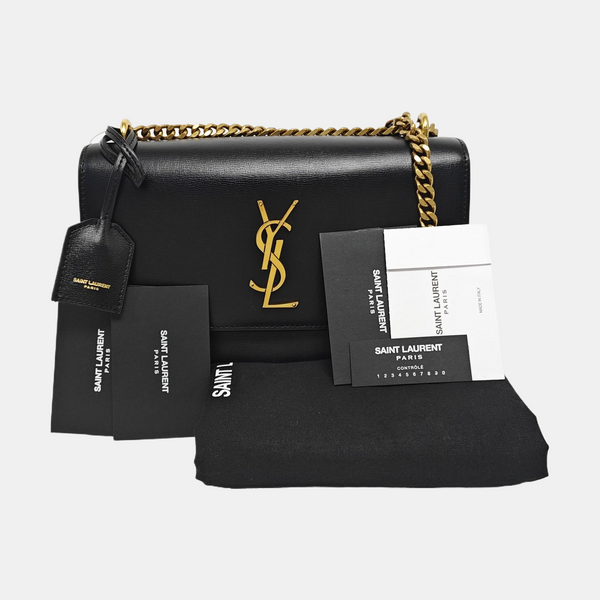 SUNSET Medium Calfskin Black