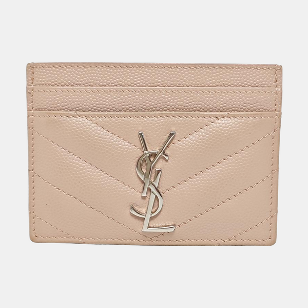 MONOGRAM Calfskin Pink Card Holder