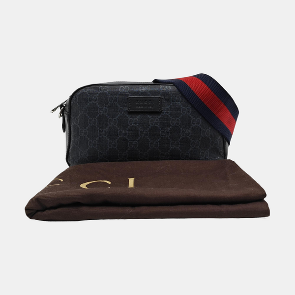 Monogram Coated Canvas Shoulder Bag Gray