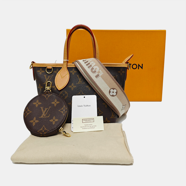 NEVERFULL BB Monogram Coated Canvas Brown