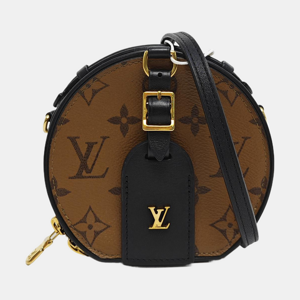 BOITE CHAPEAU Mini Monogram Coated Canvas Brown