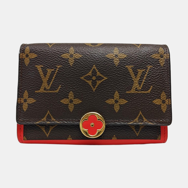FLORE Monogram Coated Canvas Brown Wallet