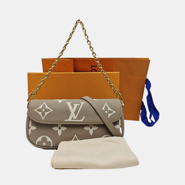 IVY Monogram Calfskin Gray