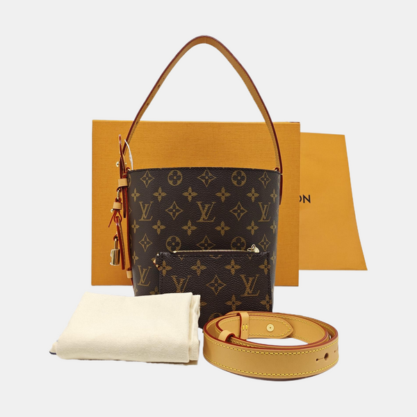 ALL IN BB Monogram Coated Canvas Brown